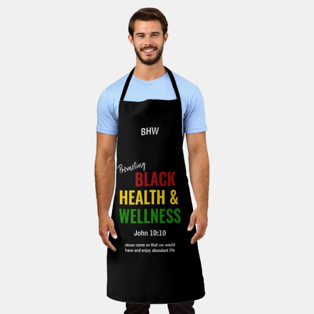 Christian BLACK HEALTH WELLNESS Monogram Apron (Worn)