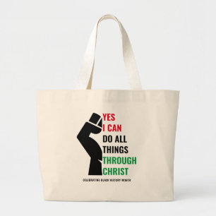 Christian BLACK HISTORY MONTH Large Tote Bag