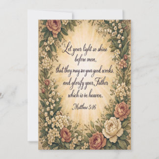 Christian Blessing Be the Light Graduation Card