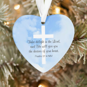 Christian Bleu et blanc Bible Verse Coeur