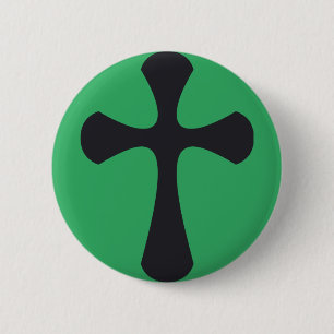 Christian blue cross 2 inch round button