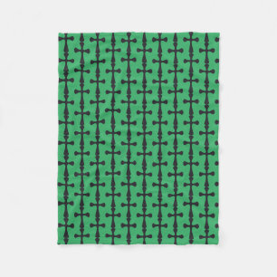 Christian blue cross fleece blanket