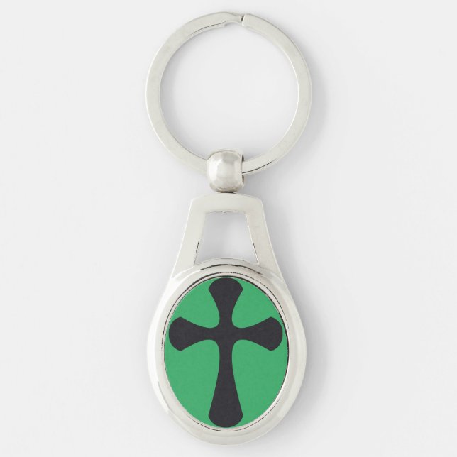 Christian blue cross keychain (Front)