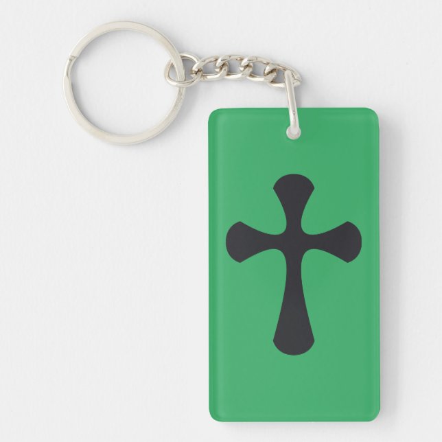 Christian blue cross keychain (Front)
