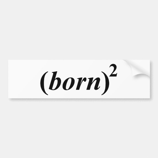 Christian "born again" bumper sticker (Front)