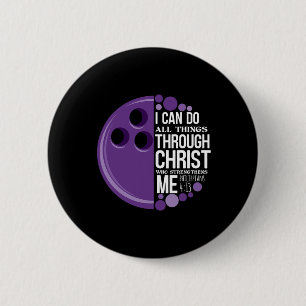 Christian Bowling Funny Personalized Team Gift For 2 Inch Round Button
