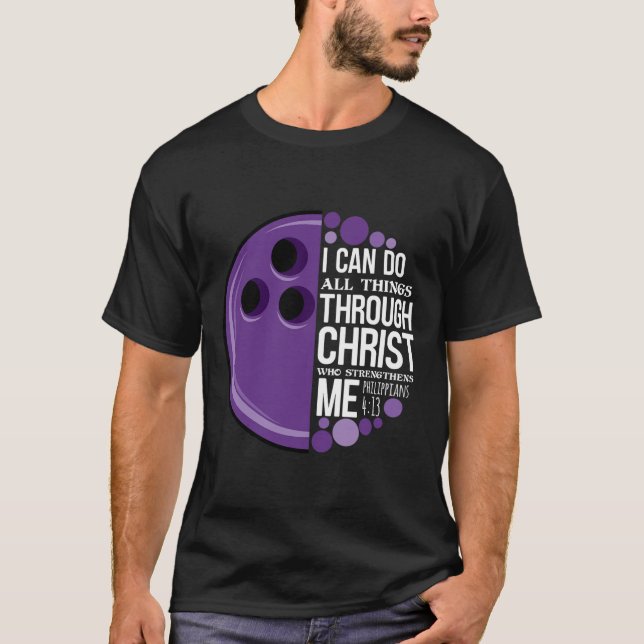 Christian Bowling Funny Personalized Team Gift For T-Shirt (Front)