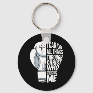 Christian Boxing Glove Philippians Keychain