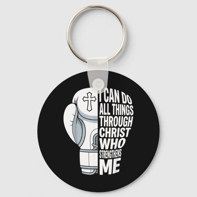 Christian Boxing Glove Philippians Keychain (Front)