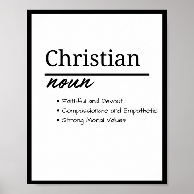 Christian, Boy Personalized Name Definition Poster (Front)