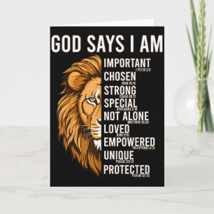 Christian Boys God Says I Am Toddler Jesus Lion Ju Card