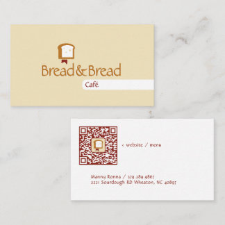 Christian Bread Logo | Bakery Cafe Fellowship Business Card