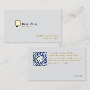 Christian Bread Logo   Bible Teacher Blogger Business Card