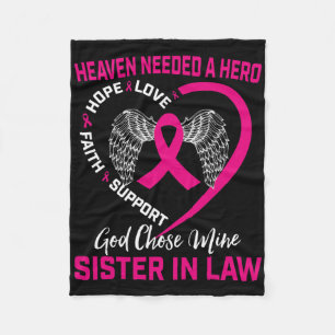 Christian Breast Cancer Awareness In Memory Of Sis Fleece Blanket