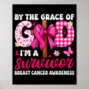 Christian Breast Cancer Bow By The Grace God Im A Poster