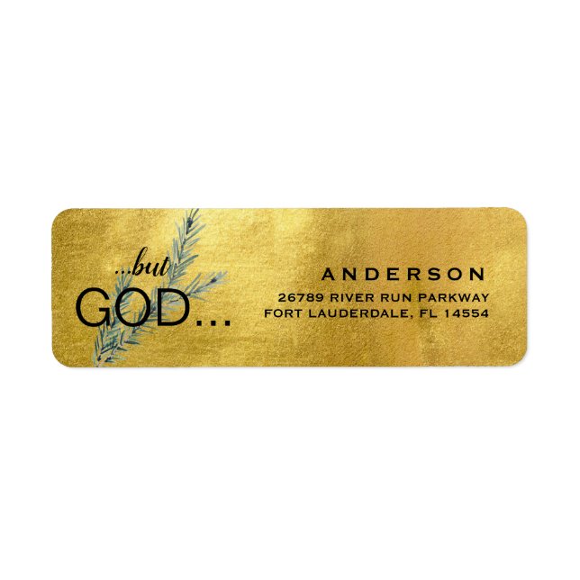 Christian but GOD Christmas Metallic Gold  (Front)