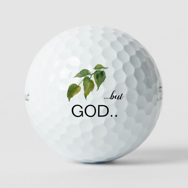Christian "...but GOD..." Foliage Golf Balls (Front)