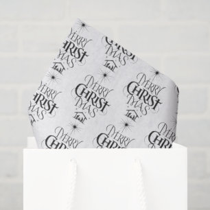 Christian Callirgaphy Merry Christmas Jesus Chalk Tissue Paper