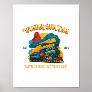 Christian Camp Vbs 2025 Wonder His Glory Junction Poster