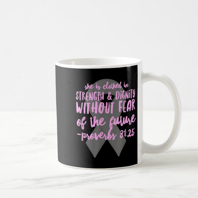 Christian Cancer Bible Verse _ Proverbs 31 Scriptu Coffee Mug (Right)
