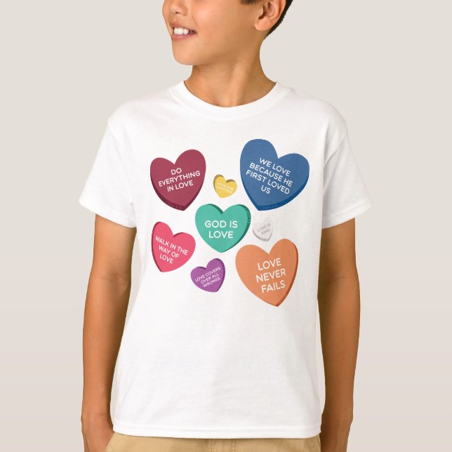 Christian Candy Hearts T-Shirt (Front)