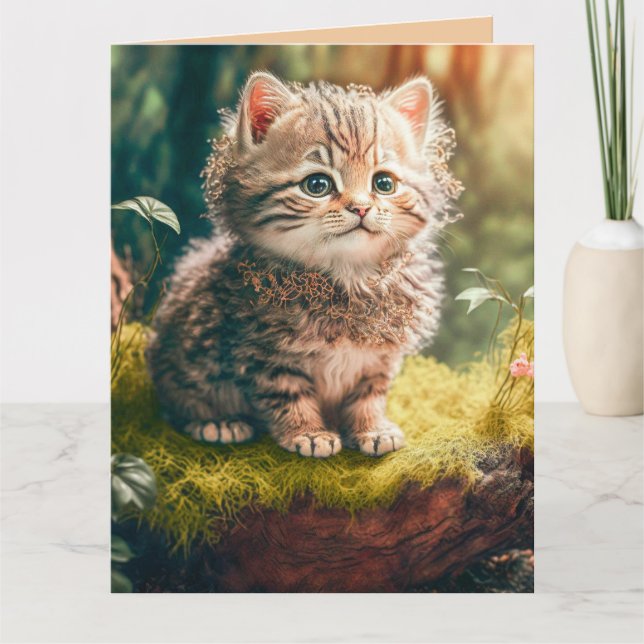 CHRISTIAN CAT BIRTHDAY PHILIPPIANS 1:3 GREETING CARD (Front)