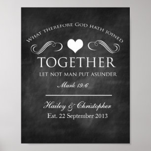 Christian Chalkboard Wedding Print