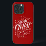 Christian Christ Christmas Chalkboard Calligraphy  iPhone 13 Pro Case<br><div class="desc">We say 'Merry Christmas' very often during the season, but sometimes we tend to forget where this greeting actually originates from. Here is a wonderfully elegant piece of custom hand lettering in the fashionable chalkboard look to give a gentle nudge back into the direction of Jesus. Professional calligraphy by Ivan...</div>