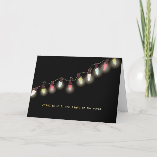 Christian Christmas Card, His light still shines Holiday Card (Front)