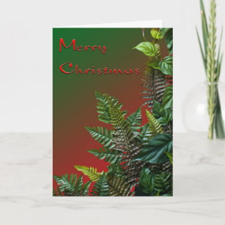 Christian Christmas Ferns Holiday Card