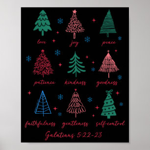 Christian Christmas Galatians 5 22-23 Fruit Of The Poster