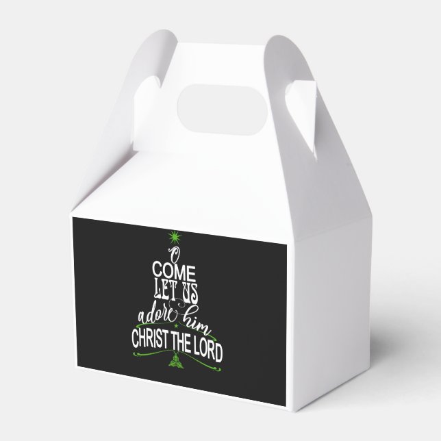 Christian Christmas Gifts For Men & Women O Come Favor Box (Front Side)