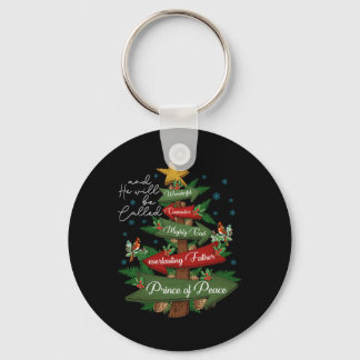 Christian Christmas He Will Be Called Wonderful Co Keychain