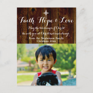 Christian Christmas Holiday Photo Postcard