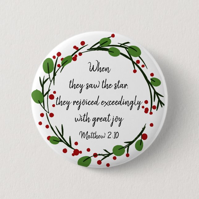 Christian Christmas Inspirational  Scripture 2 Inch Round Button (Front)