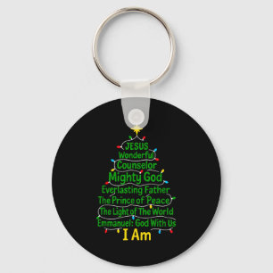 Christian Christmas Jesus Bible Names Xmas Tree Sh Keychain