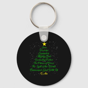 Christian Christmas Jesus Bible Names Xmas Tree Sh Keychain