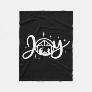 Christian Christmas Joy Jesus Nativity Scene Faith Fleece Blanket