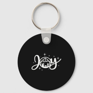 Christian Christmas Joy Jesus Nativity Scene Faith Keychain