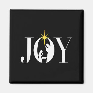 Christian Christmas Joy Jesus Nativity Scene Faith Magnet