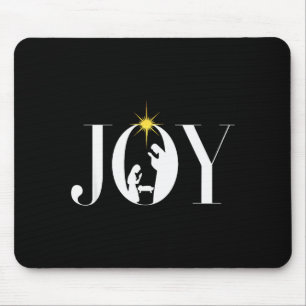 Christian Christmas Joy Jesus Nativity Scene Faith Mouse Pad