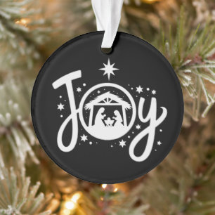Christian Christmas Joy Jesus Nativity Scene Faith Ornament