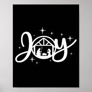 Christian Christmas Joy Jesus Nativity Scene Faith Poster