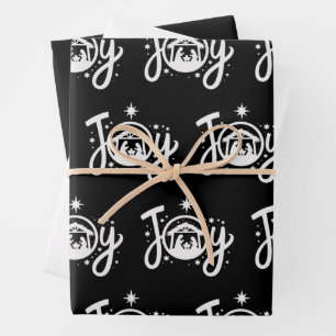 Christian Christmas Joy Jesus Nativity Scene Faith Wrapping Paper Sheet