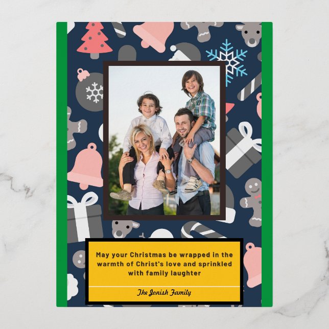 Christian Christmas Love and Laughter Card (Front)