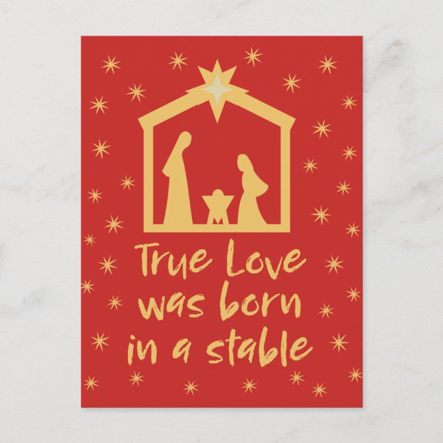 Christian Christmas Nativity Jesus Religious Holiday Postcard (Front)