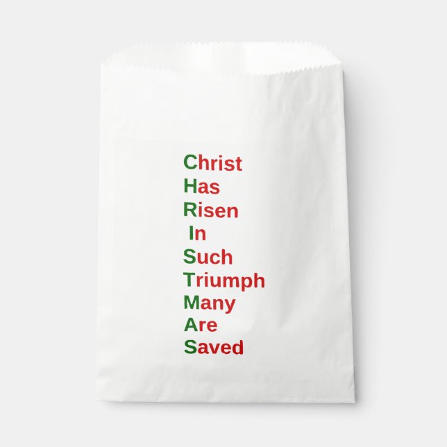 christian christmas religious jesus acrostic  favour bag (Front)