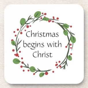 Christian Christmas Scripture Scripture Coaster