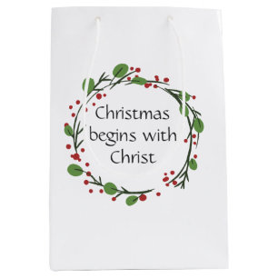 Christian Christmas Scripture Scripture Medium Gift Bag