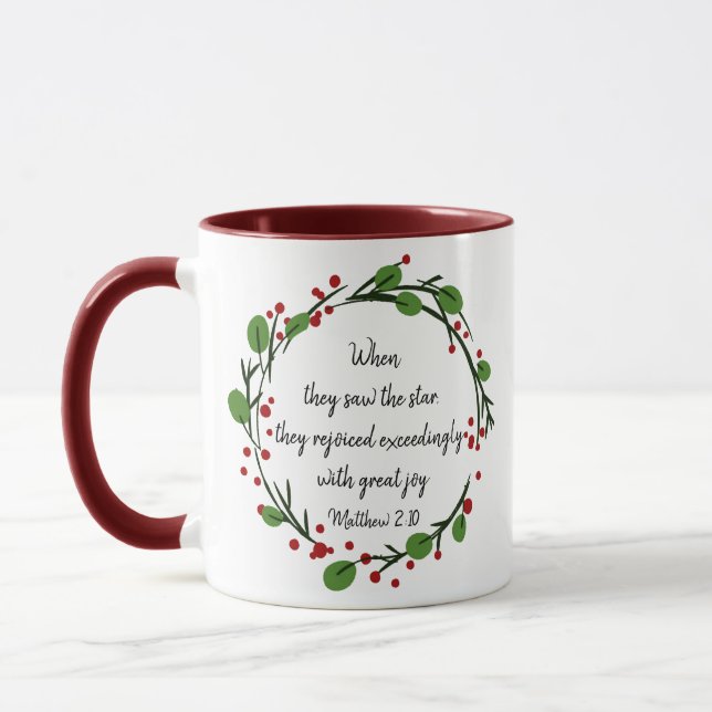 Christian Christmas Scripture Scripture Mug (Left)